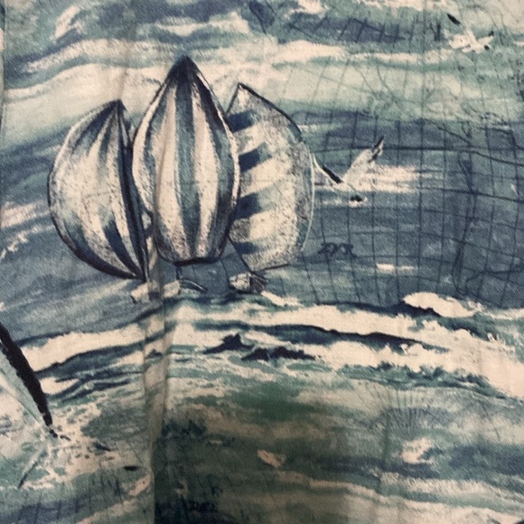 JOE MARLIN MENS SIZE SIZE XL Blue White Casual Button Down Shirt Marlin design - Picture 4 of 12